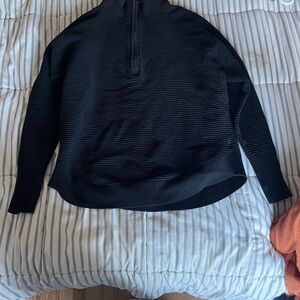 Aerie Black Ribbed Zip-Up Jacket
